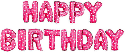 

DADEALS Printed HAPP-BIR-BAL-PINK-COL-001 Letter Balloon(Pink, Pack of 1)