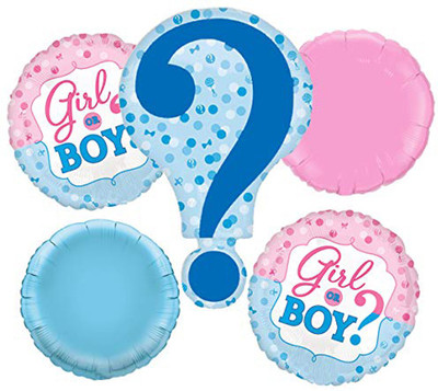 

AMFIN Printed AN - 01 Balloon(Blue, Pink, Pack of 5)
