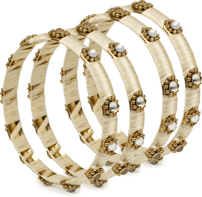 Leshya Brass Enamel Bangle Set(Pack of 4)