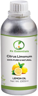 

Ks Essentials 100% Pure Lemon Oil ( Citrus Limonum) (1000ml)(1000 ml)