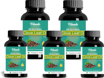 

Vihado Clove Leaf Essential Oil 10 ML Pack of 5 (50 ml)(10 ml)