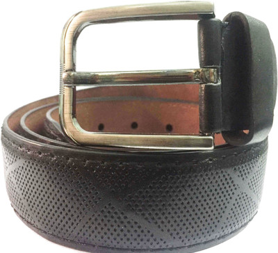 

geetatrader Men Casual Black Artificial Leather Belt