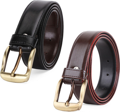 

Elligator Men Formal Black, Brown Artificial Leather Belt