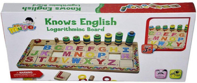 

FK RETAIL Logarithm Board Educational Teaching Logarithm version for kids Baby toy Wooden numeric and Alphabet Puzzle and mathematics Board Game