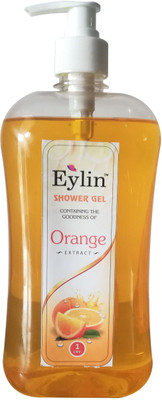 

EYLIN PREMIUM SHOWER GEL: CONTAING ORANGE EXTRACTS POWERED BY AN ALLURING ORANGE EXOTIC PERFUME. TOTAL 1 LTRE(1000 ml)