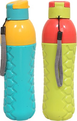KUBER INDUSTRIES Plastic Insulated Water Bottle Set of 2 Pcs(Multicolor) 700 ML 700 ml Bottle(Pack of 2, Multicolor, Plastic)