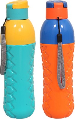 KUBER INDUSTRIES Plastic Insulated Water Bottle Set of 2 Pcs(Multicolor) 700 ML 700 ml Bottle(Pack of 2, Multicolor, Plastic)
