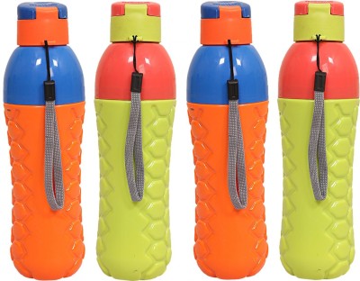 KUBER INDUSTRIES Plastic Insulated Water Bottle Set of 4 Pcs(Multicolor) 700 ML 1 Bottle(Pack of 4, Multicolor, Plastic)