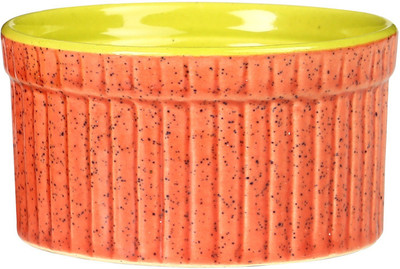 

Caffeine Dessert Serving Ceramic in Matte Orange & Glossy Green Ramekins (Set of 1 ) Stoneware Bowl(Orange, Pack of 1)