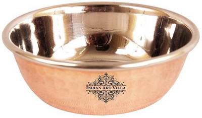 

Indian Art Villa Hammered Steel Copper Bowl Katori,100 ML,Serveware & Dinnerware Copper Bowl(Brown, Pack of 1)