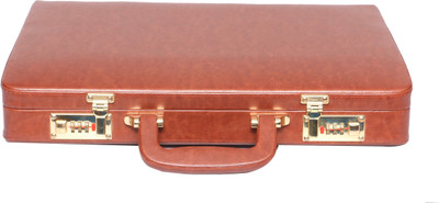

JASHMIN Faux leather briefcase Medium Briefcase - For Men(Brown)