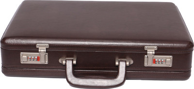 

JASHMIN Faux leather Expandable briefcase Medium Briefcase - For Men(Brown)
