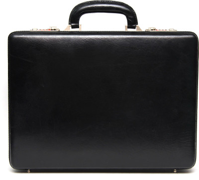

C Comfort Genuine Leather Medium Briefcase - For Men(Black)
