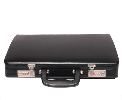 

JASHMIN Faux leather briefcase Medium Briefcase - For Men(Black)