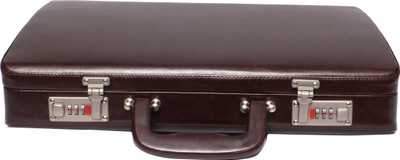 

JASHMIN Faux leather briefcase Medium Briefcase - For Men(Brown)