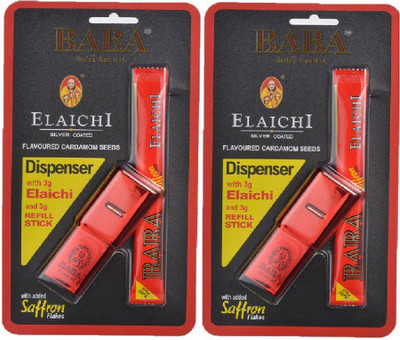 

Baba ELAICHI REFILL AND DISPENSER PACK (6G) MINT, SWEET Mouth Freshener(Pack of 2)