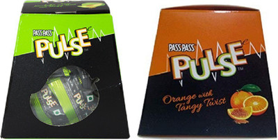

PULSE PASS PASS KACHA AAM + ORANGE(PACK OF 2) ORANGE, KACHA AAM, SPICES Candy(Pack of 2)