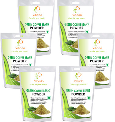 

Vihado Organic Green Coffee Beans Powder For Weight Management Instant Coffee (pack of 6) Instant Coffee 50 g(Pack of 6)
