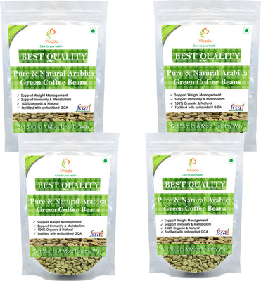 

VIHADO Best Quality Pure Green Coffee Beans for Weight Loss For Men And Women Roast & Ground Coffee (Pack of 4) Instant Coffee 50 g(Pack of 4)