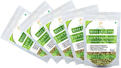 

VIHADO Best Quality Pure Green Coffee Beans for Weight Loss For Men And Women Roast & Ground Coffee (Pack of 5) Instant Coffee 250 g(Pack of 5)