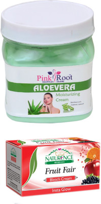 

Pink Root ALOEVERA CREAM 500ML WITH NATURENCE FRUIT BLEACH 200G(Set of 2)