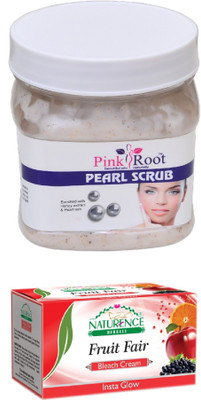 

Pink Root PEARL SCRUB 500ML WITH NATURENCE FRUIT BLEACH 200G(Set of 2)