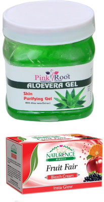 

Pink Root ALOEVERA GEL 500ML WITH NATURENCE FRUIT BLEACH 200G(Set of 2)
