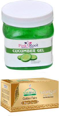 

Pink Root CUCUMBER GEL 500ML WITH NATURENCE GOLD BLEACH 200G(Set of 2)