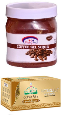 

Pink Root COFFEE SCRUB 500ML WITH NATURENCE GOLD BLEACH 200G(Set of 2)