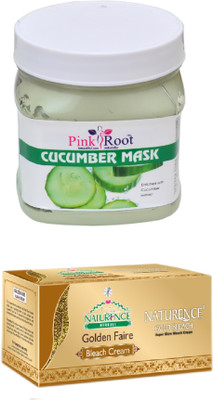 

Pink Root CUCUMBER MASK 500ML WITH NATURENCE GOLD BLEACH 200G(Set of 2)