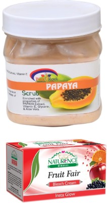 

Pink Root PAPAYA SCRUB 500ML WITH NATURENCE FRUIT BLEACH 200G(Set of 2)