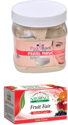 

Pink Root PEARL MASK 500ML WITH NATURENCE FRUIT BLEACH 200G(Set of 2)