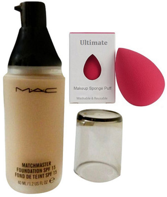 

Ultimate Sponge Puff, Mac Match master Liquid Foundation(Set of 2)