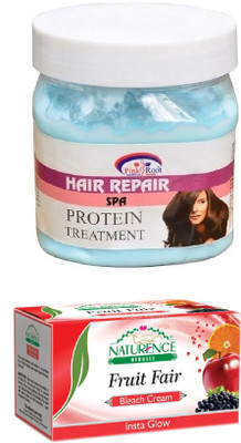 

Pink Root HAIR SPA CREAM 500ML WITH NATURENCE FRUIT BLEACH 200G(Set of 2)
