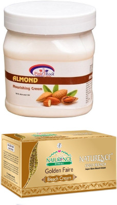 

Pink Root ALMOND CREAM 500ML WITH NATURENCE GOLD BLEACH 200G(Set of 2)