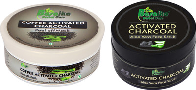 

Basaika Herbal Care Combo Pack of 2 ( Coffee activated Charcoal peel of mask & Activated Charcoal Aloe Vera Face Scrub), 50gms each(Set of 2)