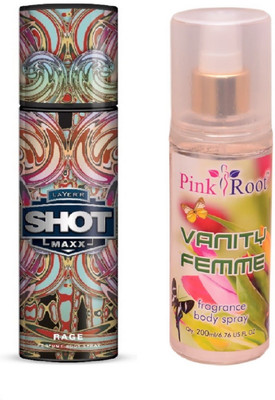 

Pink Root VANITY FEMME MIST WITH LAYER'R SHOT MAXX RAGE(Set of 2)