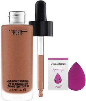 

divas beauty Sponge puff & Studio Waterwight Liquid Foundation(Set of 2)