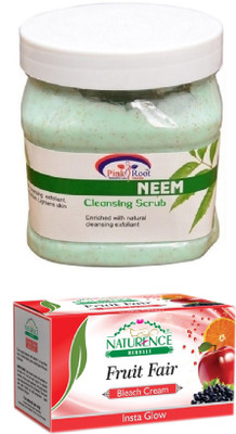 

Pink Root NEEM SCRUB 500ML WITH NATURENCE FRUIT BLEACH 200G(Set of 2)