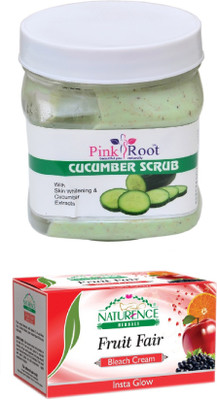 

Pink Root CUCUMBER SCRUB 500ML WITH NATURENCE FRUIT BLEACH 200G(Set of 2)
