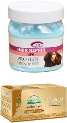 

Pink Root HAIR SPA CREAM 500ML WITH NATURENCE GOLD BLEACH 200G(Set of 2)
