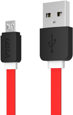 Gizga Essentials Tangle-Free (1 meter/ 3.2 Feet) Fast Charging 1 m Micro USB Cable(Compatible with All Smartphones, Tablets and MP3 player, Red, One Cable)
