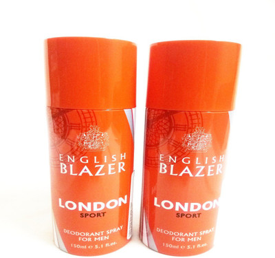 

ENGLISH BLAZER LONDON SPORT Deodorant Spray - For Men(300 ml, Pack of 2)