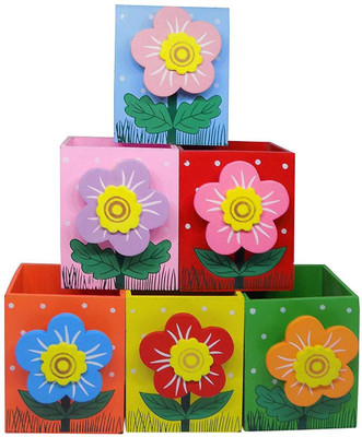 

Prime 1 Compartments wooden pen stand(Multicolor)