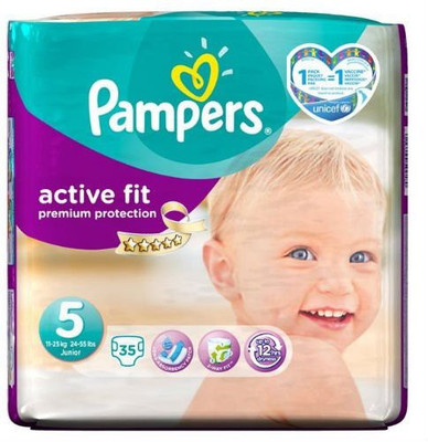 

Pampers Premium Protection Diapers (Size 5) 35Pc (11-23Kg) - M