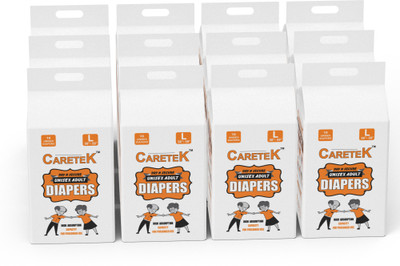 

CARETEK Tab-Style Diapers Adult Diapers - L(120 Pieces)
