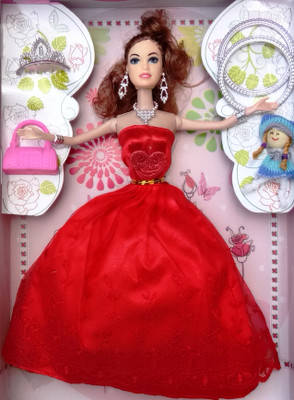 

Aparnas red Fashion wedding Doll Beauty Girl With Accessories | Birthday Girl birthday gift love girl (Multicolor)(Red)