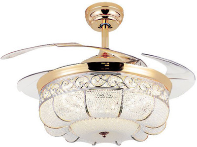 

HANS LIGHTING ESC 524 4 Blade Ceiling Fan(GOLDEN,WHITE, Pack of 1), Gold