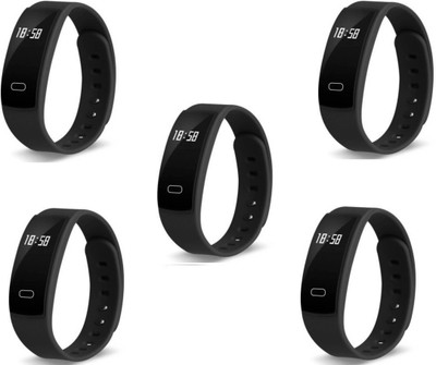 

ROQ Set Of 5 QS80 with Heart Rate,Blood Pressure Monitor For IOS & Android Smart Fitness Band(Black, Pack of 1)