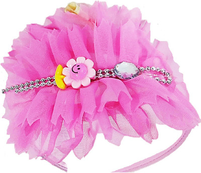 

Proplady Floral Cutwork stone studded Combo Hairband Hair Band, Head Band(Pink)
